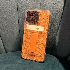 Walli IPhone 15 Pro Max Case. Looks orange but it’s tan in color